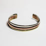 Perpendicular Mixed Metal Cuff