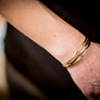Perpendicular Mixed Metal Cuff