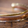 Perpendicular Mixed Metal Cuff